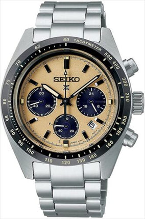 Seiko Prospex SBDL089 SPEEDTIMER Beige Dial Solar Chronograph Men Watch