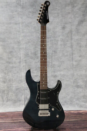 Yamaha PACIFICA612VIIFM TBL Electric Guitar Black Translucent with soft case