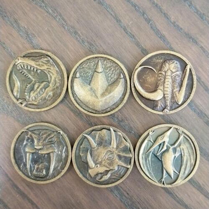 1992 Kyoryu Sentai Zyuranger Televi-kun Medal Set Shogakukan Novelty