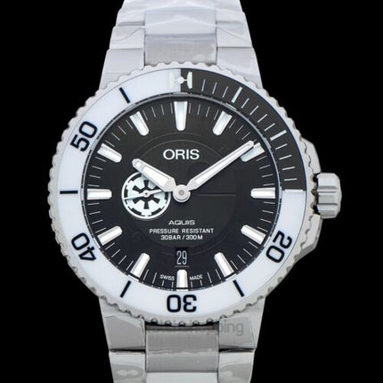 ORIS Aquis 01 743 7734 4184-Set MB Black Dial Men's Watch