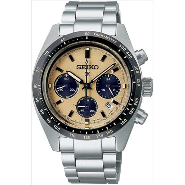 Seiko Prospex SBDL089 SPEEDTIMER Beige Dial Solar Chronograph Men Watch