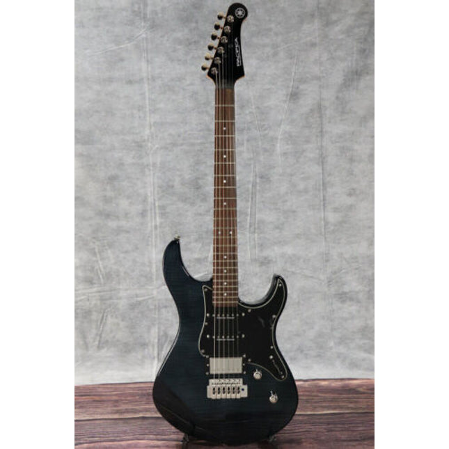 Yamaha PACIFICA612VIIFM TBL Electric Guitar Black Translucent with soft case
