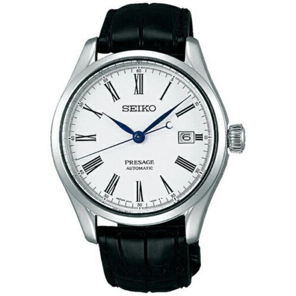 Seiko Presage SARX049 Enamel Dial Mechanical Men's Watch Analog Round Black Band