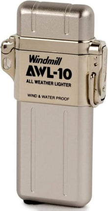 WINDMILL AWL-10 Lighter Silver Turbo Waterproof Windproof Expedited 36g aluminum