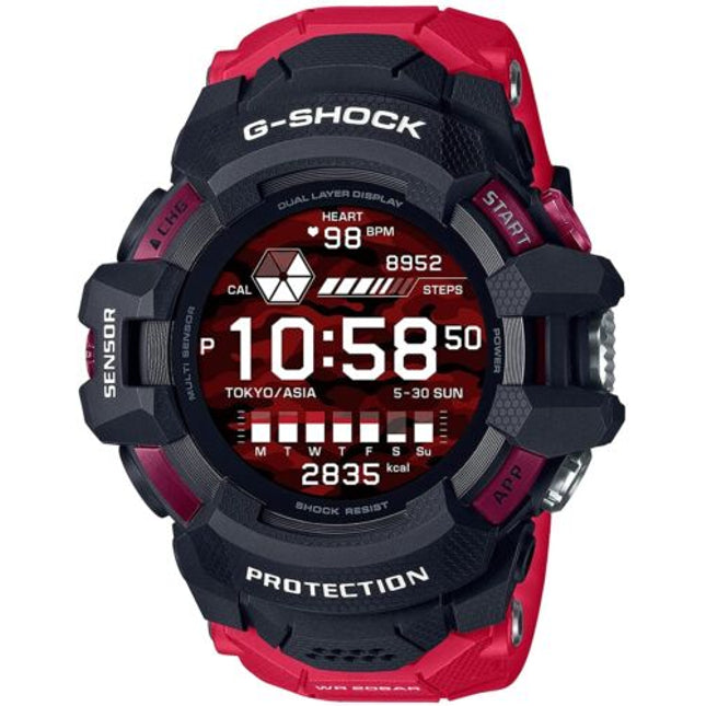 CASIO G-SHOCK Watch Men's GSW-H1000-1A4JR Red Digital Round Face G-SQUAD PRO