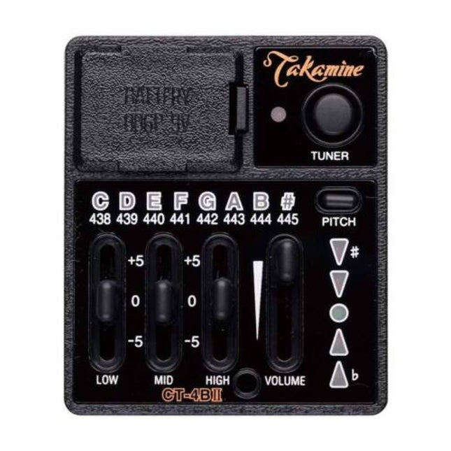 Takamine Japan-Pro Series CT4BII Acoustic Guitar Preamp Pro Chromatic Tuner BLK