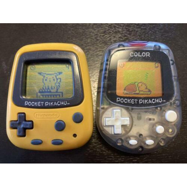 NINTENDO Pocket Pikachu Color Pedometer Pokemon Yellow & Clear set Virtual pet